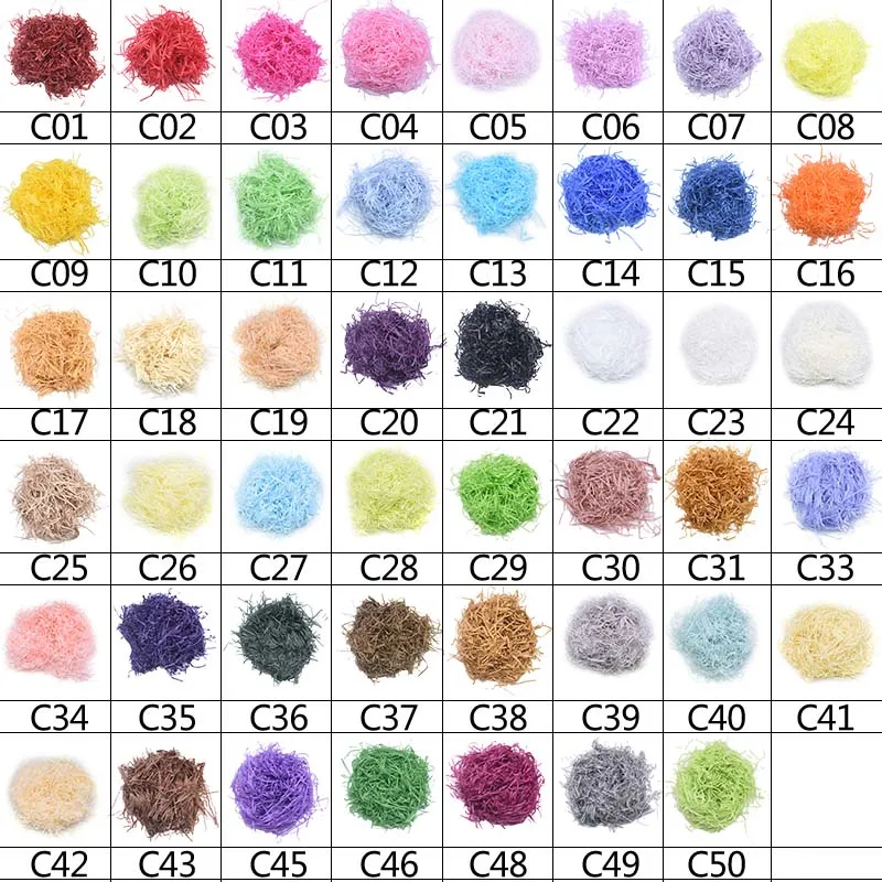 

Shredded Crinkle Paper Raffia Confetti Candy Gift Box Filling Material Wedding Birthday Party Christmas Home Decorations