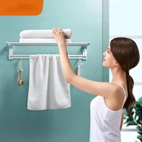 multifunction simple bath hardware sets aluminum alloy towel rack shower accessories prateleiras home improvement di50wy