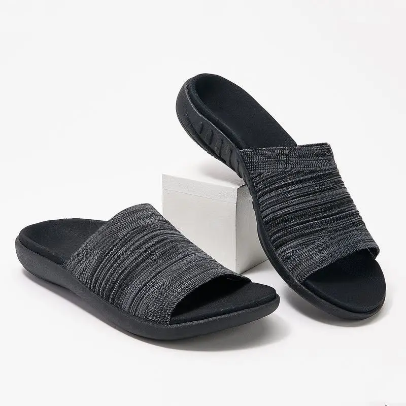 

2021 Slippers Women Shoes Casual Mesh sandals ladies Slides Solid Comfort Flats Plus Size Men Summer comfortable Beach Slippers