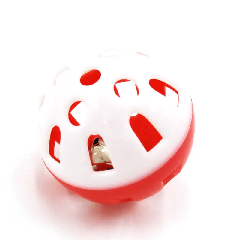 Игрушка для домашних животных пластиковый полый мяч двухцветный мяч-колокольчик