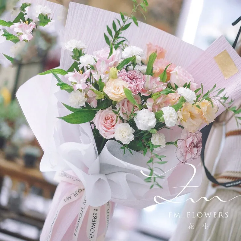 Чистый оригами Бумага Цветок оберточная бумага для букета упаковка сморщенная