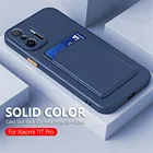 Чехол для Xiaomi 11 T Pro, мягкий чехол из ТПУ с отделением для карт, чехол для телефона Xiomi Xaomi Mi 11 T T11 Mi11T 11TPro, защитный чехол для камеры