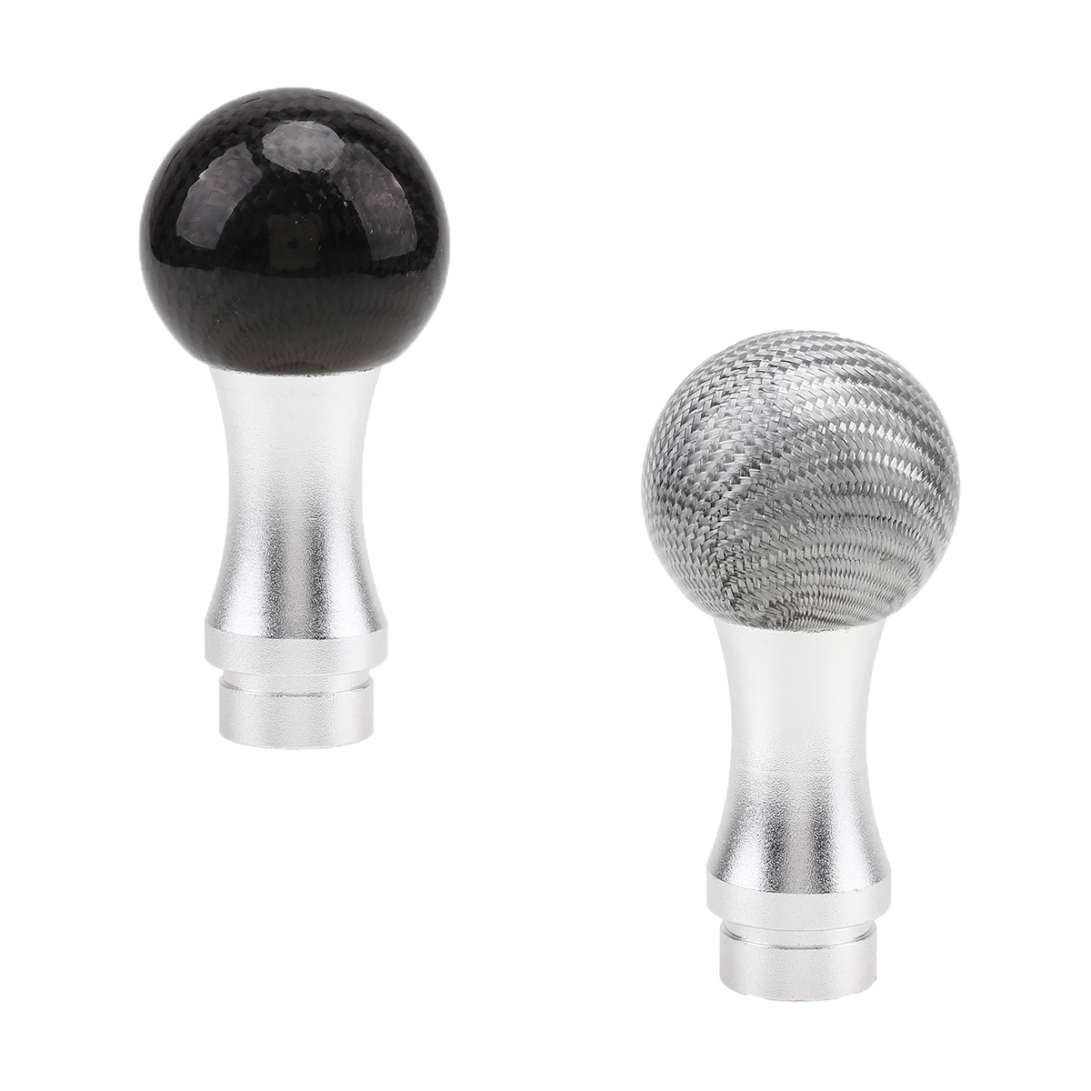 POSSBAY Car Gear Shift Knob Shifter Lever Knobs Black/Silver Carbon Fiber Head Handball Auto Interior Accessories | Автомобили и