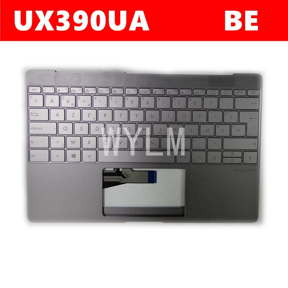 

New Palmrest Top Case Assembly Upper Cover Laptop Keyboard for Asus ZenBook 3 UX390 UX390UA UX390U Silver with backlit