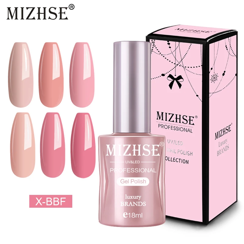 

MIZHSE 18ML Gel Nail Polish Base And Top Coat Nail Art Lakiery Hybrydowe Permanent UV And LED Enamels Gellak Hybrid Nail