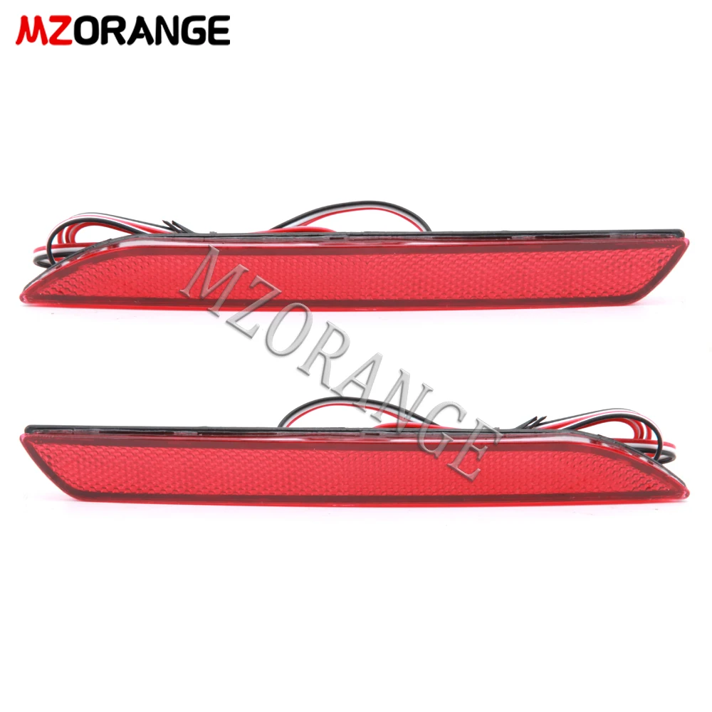

2 шт., светодиодные отражатели для заднего бампера Honda JAZZ Fit 2010 2011 2012 2013 для CRZ CRV Acura TSX, стоп-сигнал, противотуманные фары, автомобильные аксессуары
