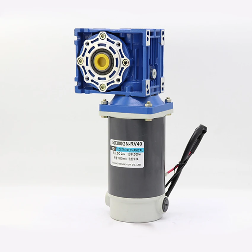 Редукторный электродвигатель постоянного тока 5D300GN-RV40, 12 В/24 В, 300 Вт