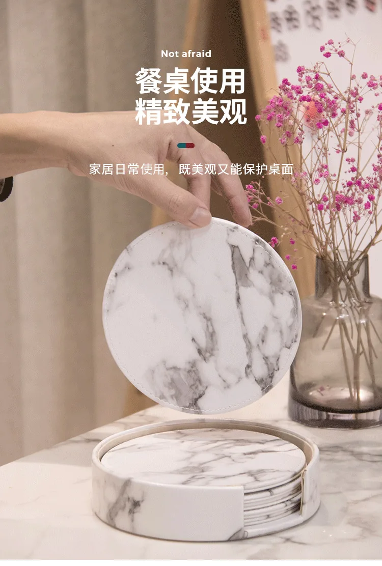 

Insulated Modern Placemat Waterproof Hard Thickening Simple Nordic Placemat Set Luxury Posavasos Kitchen Accessories DG50CD