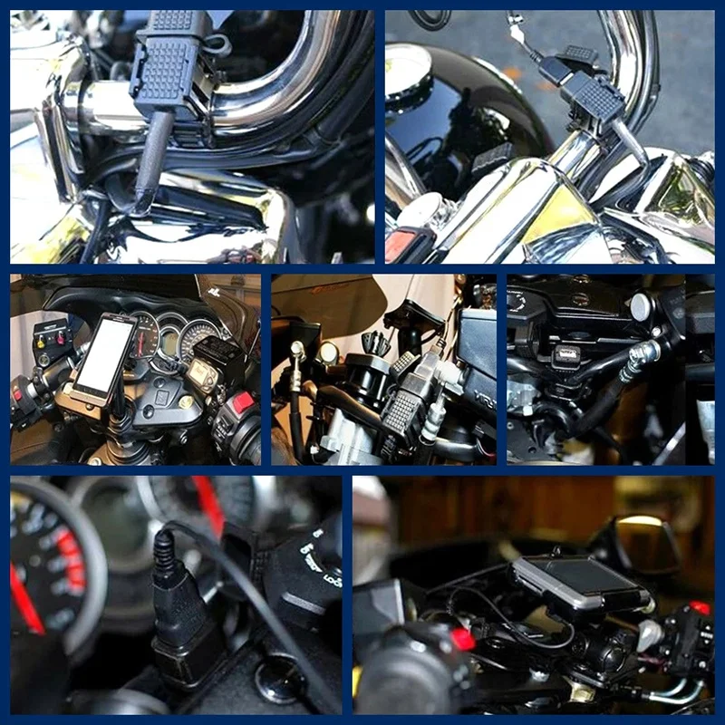 

12V Waterproof Motorbike Handlebar Charger 2.1A Motorcycle USB Adapter Power Supply Socket for Mobile Phone USB Chargers