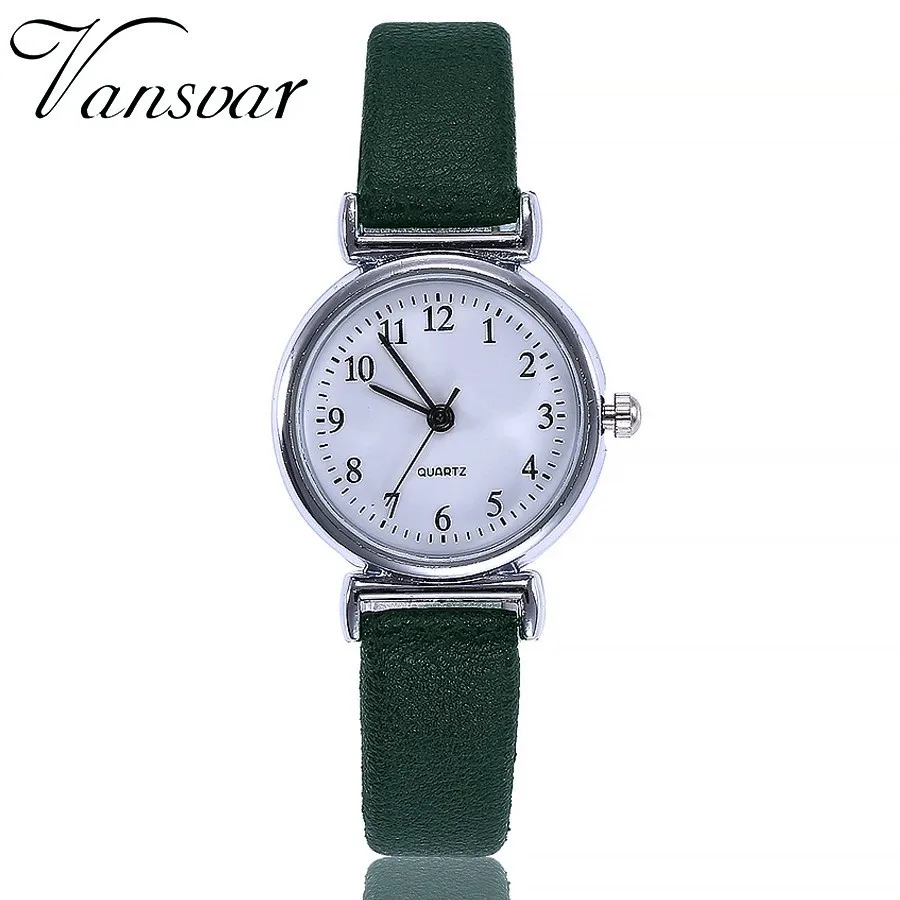 

New Vansvar Women Casual Quartz Leather Band New Strap Watch Analog Wrist Watch Luxury Waterproof Business Classic Sports Clock