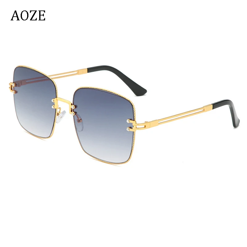 

2019 new European and American Luxury metal Gradient sunglasses square frame fashion colorful sunglasses oculos feminino UV400