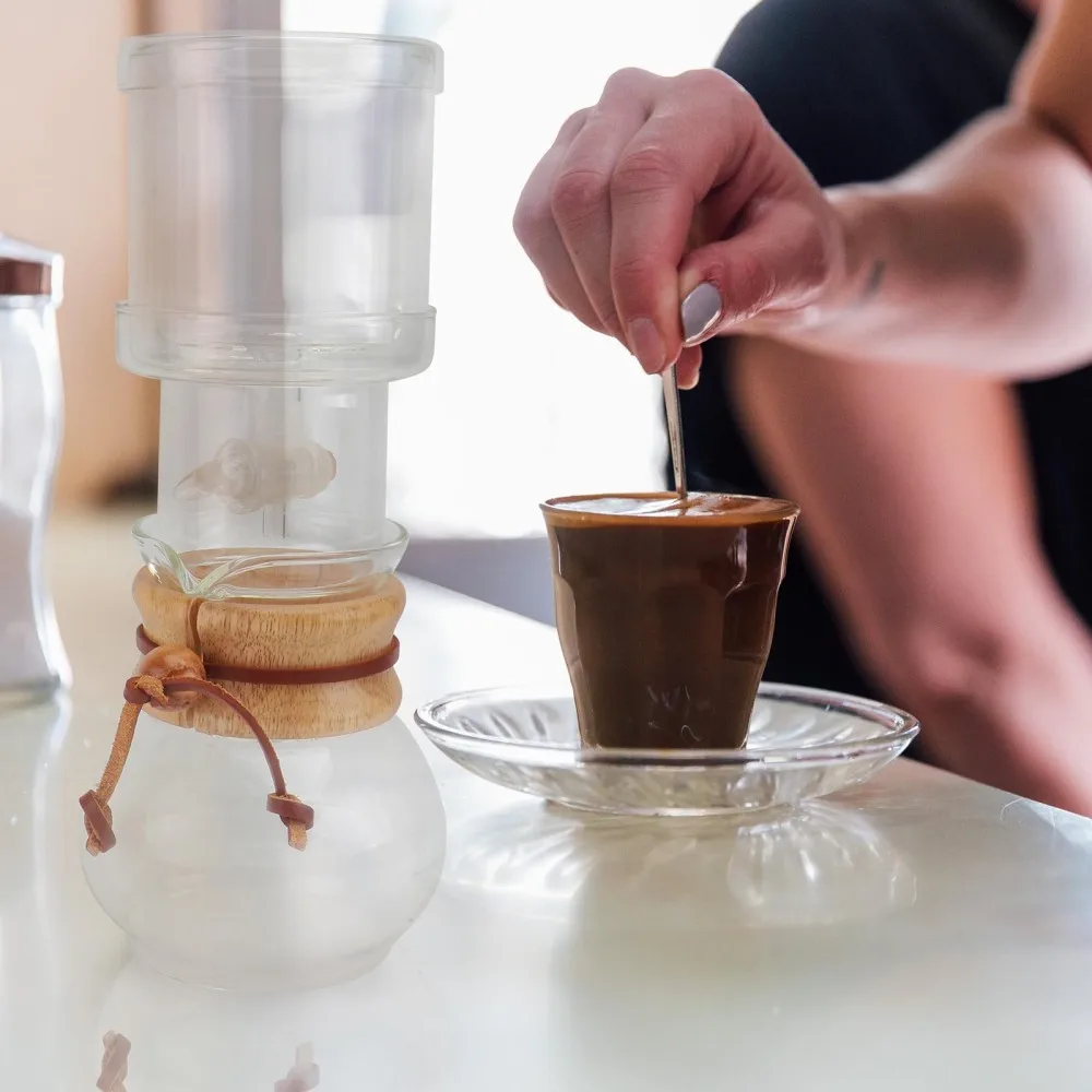 

1Set Transparent Coffee Pot Coffee Kettle Household Ice Coffee Pot Glass Pot