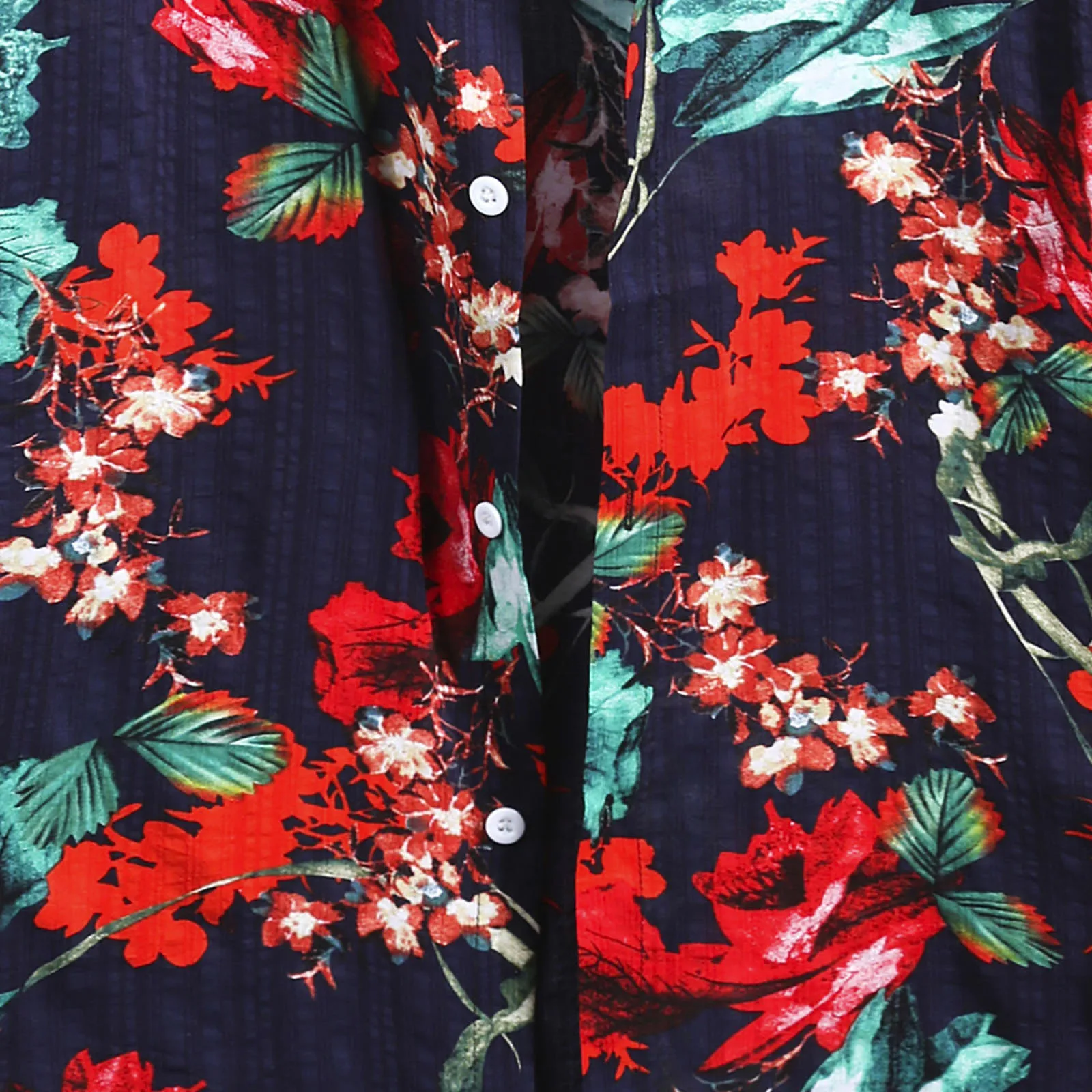 

Linen Short Sleeve Shirt Men Summer Floral Loose Baggy Casual Hawaii Holiday Beach Shirt Tee Tops Buttons Blouse National Style