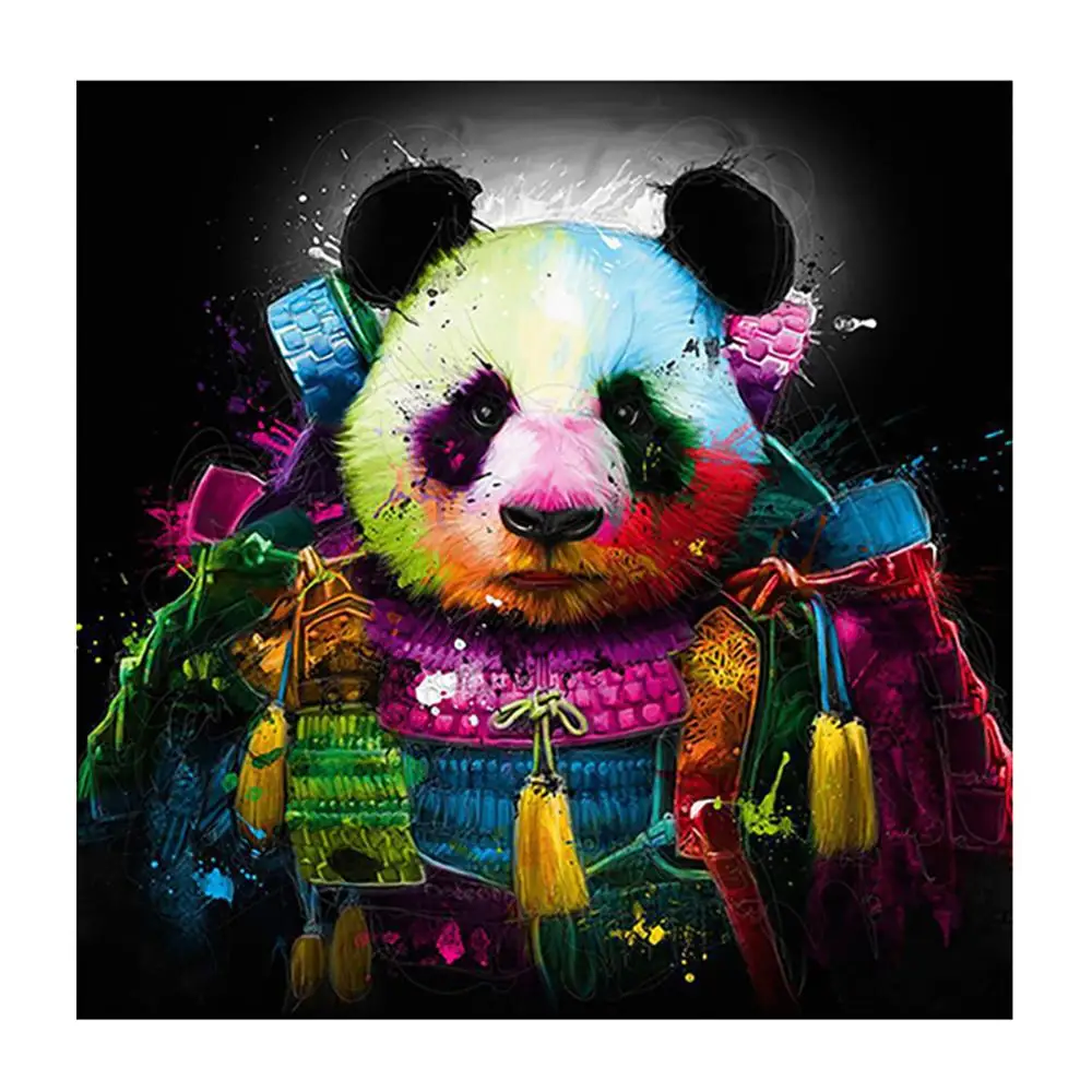 Декоративная картина без рамки красочная голова волка компьютерная фотография |