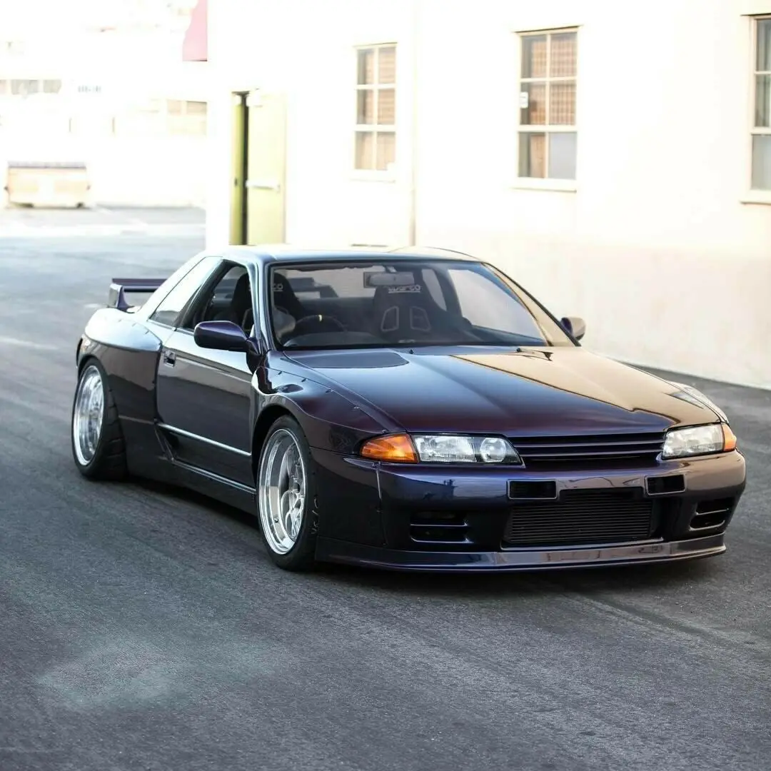 Автомобильные аксессуары для Nissan R32 Skyline GTR RB Style FRP Fiber Неокрашенный передний