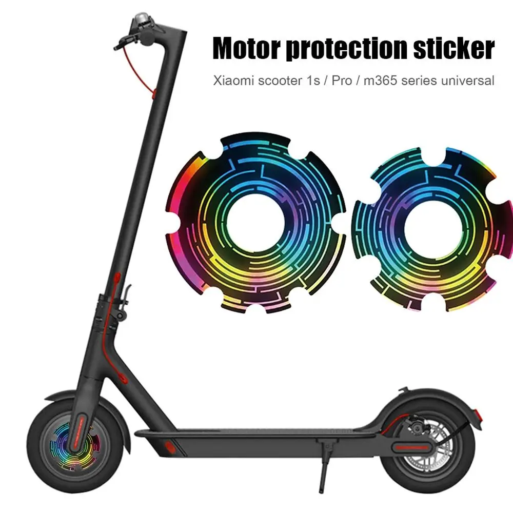 2Pcs/Set Electric Scooter Front Wheel Sticker PVC Motor Protective Cover Shell Kick Accessories For Xiaomi M365/1s/pro2 | Спорт и