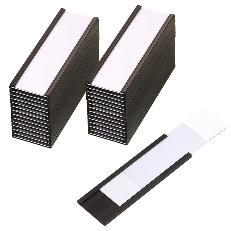 

30 шт. магнитные держатели для этикеток с магнитными держателями для карт данных с прозрачными пластиковыми защитными пленками для металлич...