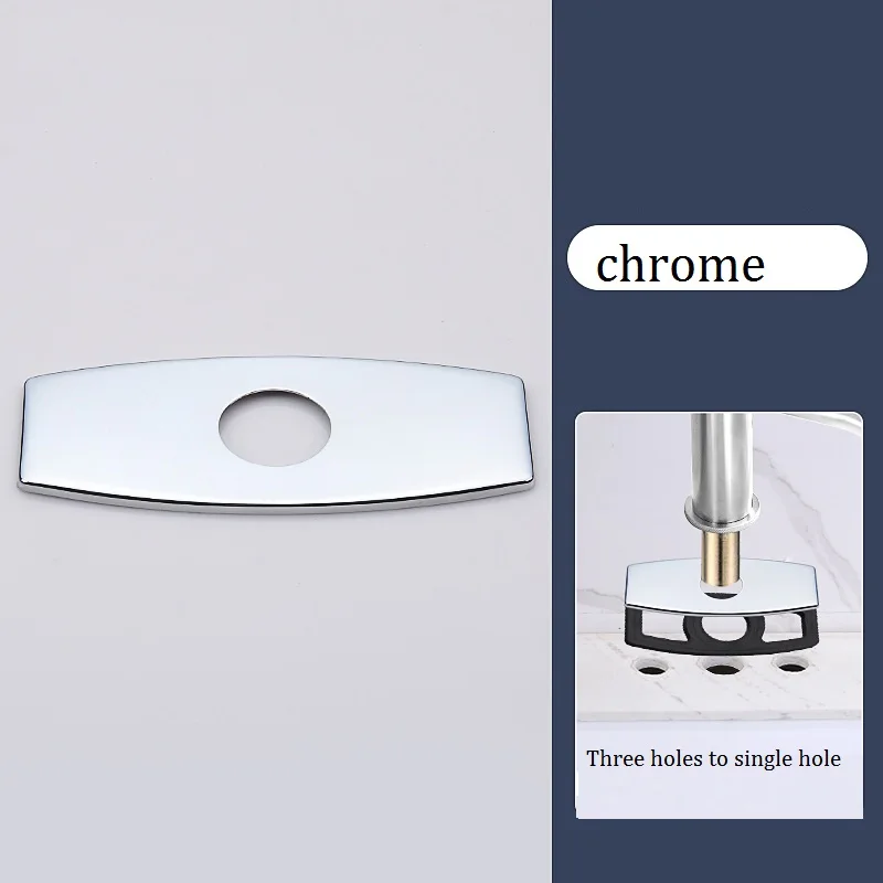

Kitchen Bathroom Faucet Accessories Black 6 inch Deck Mounted Basin Faucet 3 Holes to Single Hole Decorative Cover Plate