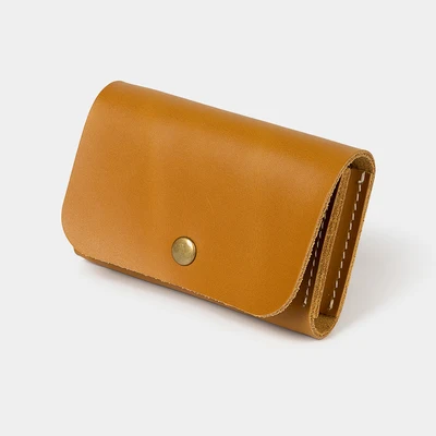 Vintage yellow Спилок, ручная работа, унисекс, маленькие кошельки, чехол для карт, винтажный, мужской, женский, ID, кредитный держатель для карт, короткий, uniesss, держатель для карт, кошелек - Цвет: Vintage yellow