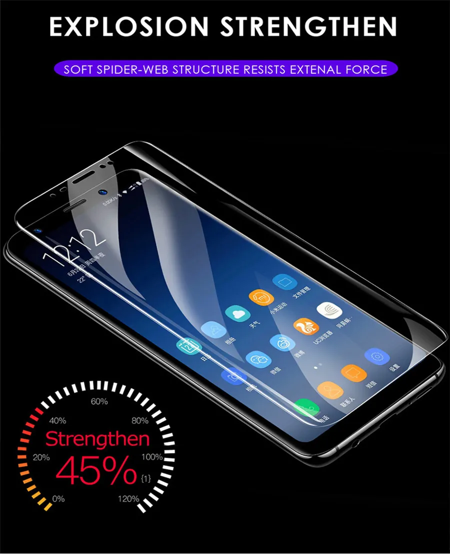 Защитная пленка для Samsung Galaxy S20 Ultra S10 S10e S9 Note 10 Lite Plus 9 8 A50 силиконовая