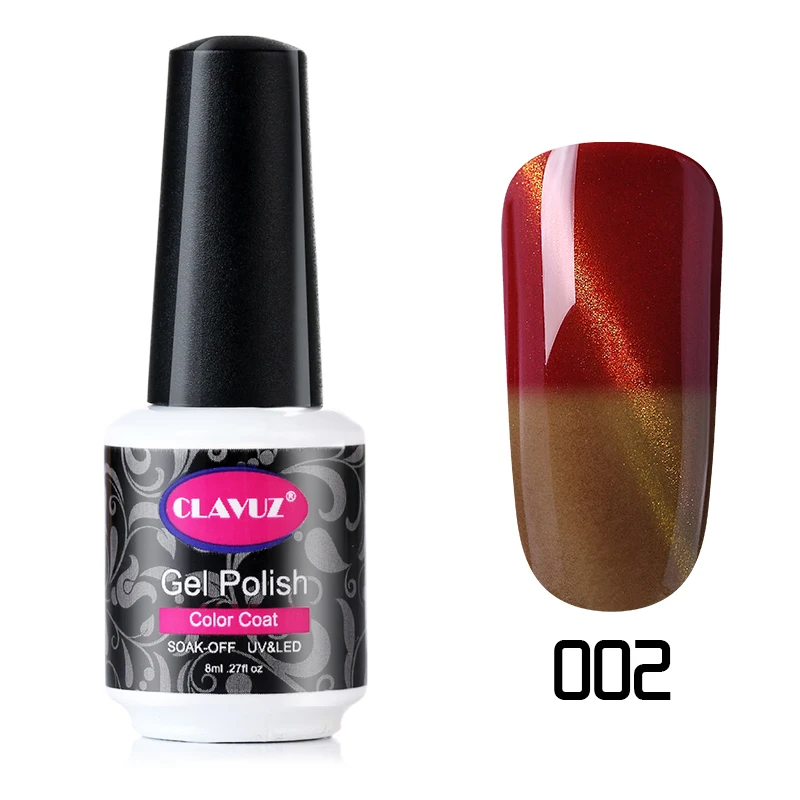 CLAVUZ изменение температуры цвет кошачьих глаз УФ-гель для ногтей магнитный гель