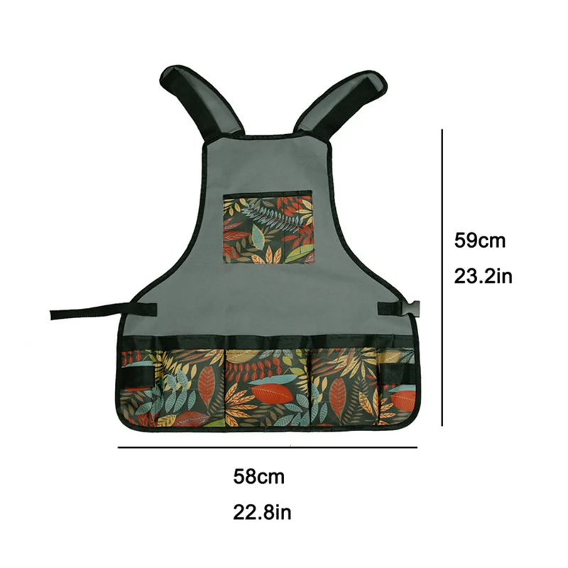 

Outdoor Barbecue Picnic Apron Multifunctional Multi-pockets Seasoning Holder Waterproof Gardening Tools
