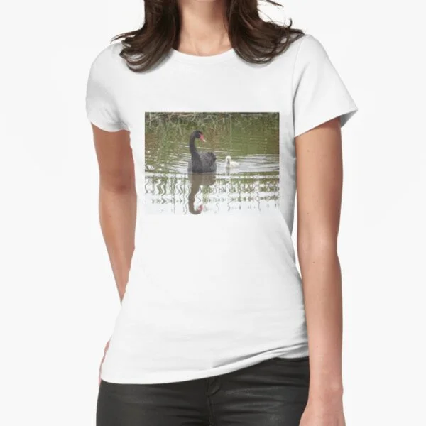 

The Black Swan With Cygnet T-Shirt Print Top