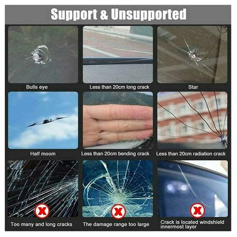 Набор для Ремонта Лобового Стекла набор ремонта трещины стекла | Автомобили и