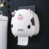 creative cute toilet paper holder rack waterproof wall mounted toilet tissue box roll paper storage box bathroom accessories