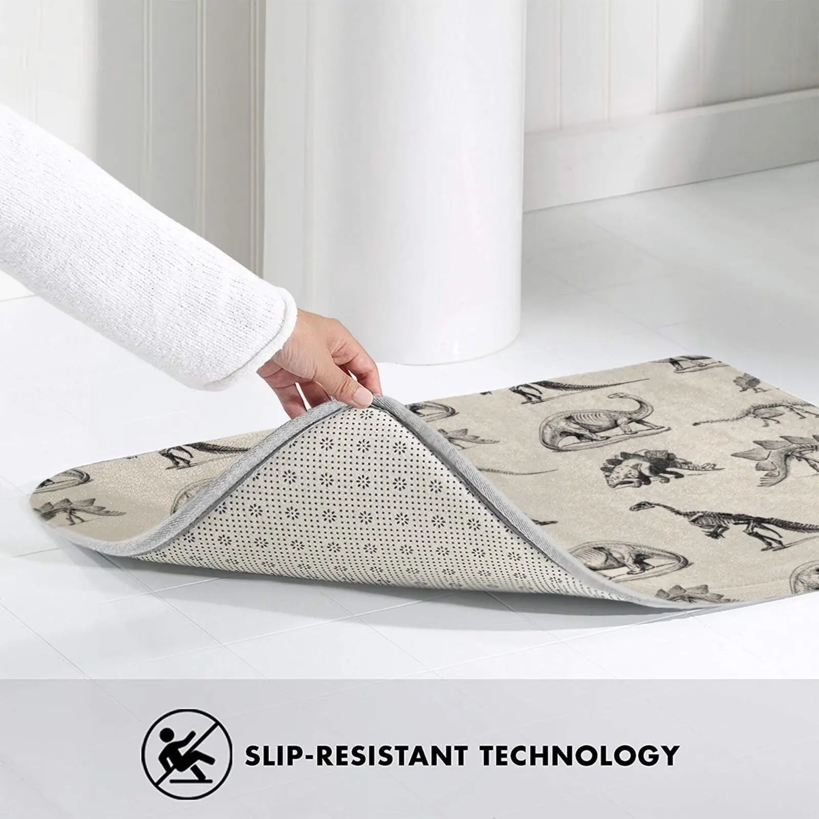 Винтажный женский скелет и иллюстрации на кремовой ковровой дорожке 1239 | Дом сад