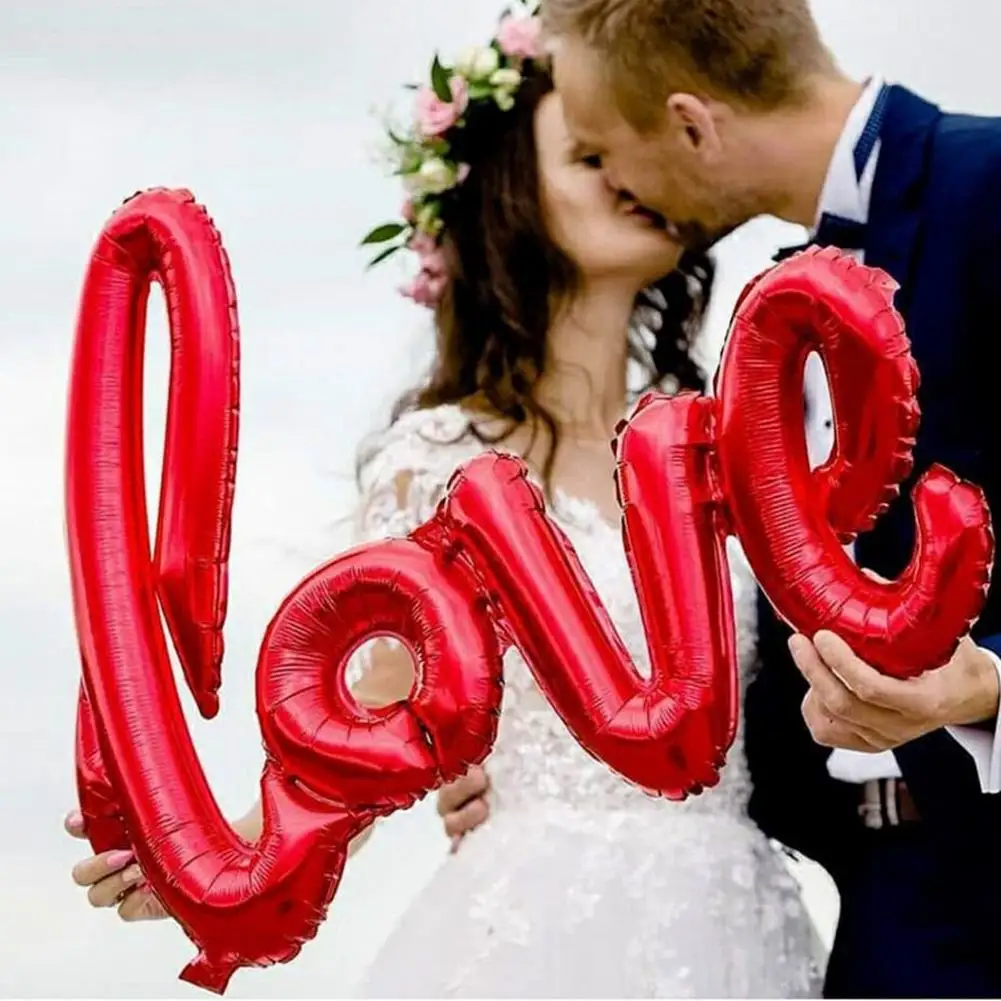 

108cm Love Balloon Party Decoration Valentines Day Decor Party Supplies Foil Balloons for Wedding Anniversary Engagement