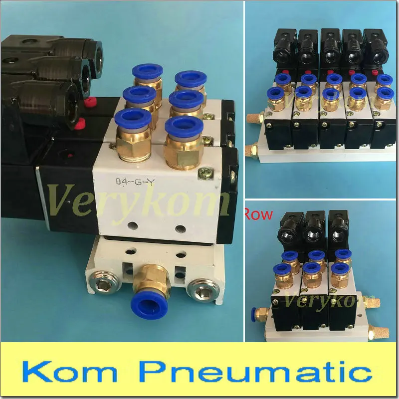 4V410 15 1/2 &quotbsp Pneuamtic электромагнитный клапан блок с глушителем цокольная основа