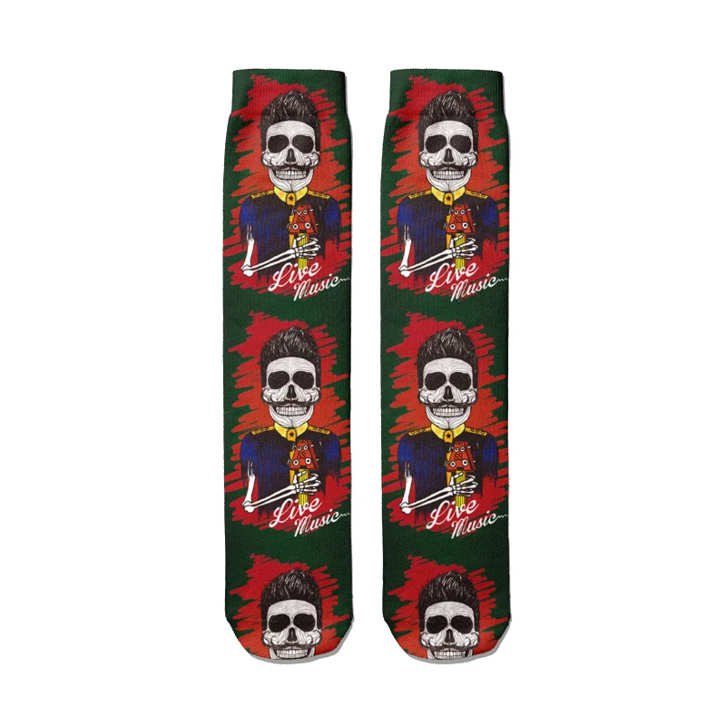 Носки мужские и женские хлопковые в стиле панк уличные повседневные носки с 3D