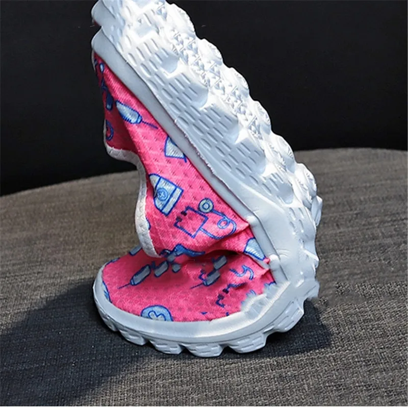 

Casual Cute Cartoon Nurse Doctor Medical Tools Print Women Sneakers Lightweight Mesh Shoes Autumn Footwear Breathable Flats Shoe