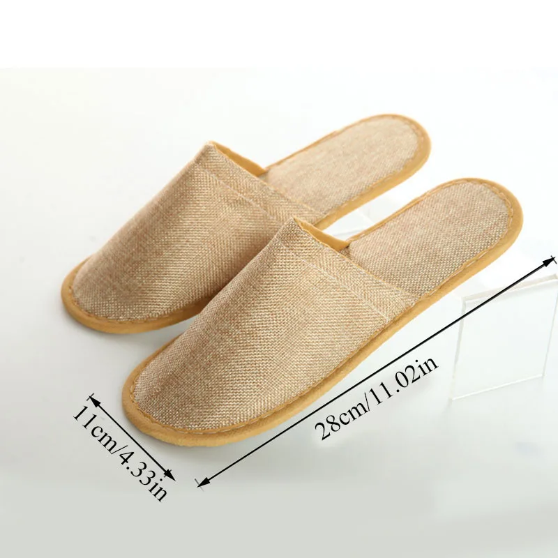 

Disposable Slippers Women Breathable Linen Flip Flop Shoes Hotel Spa Travel Party Slipper Clear Household Home Comfortable Shoes