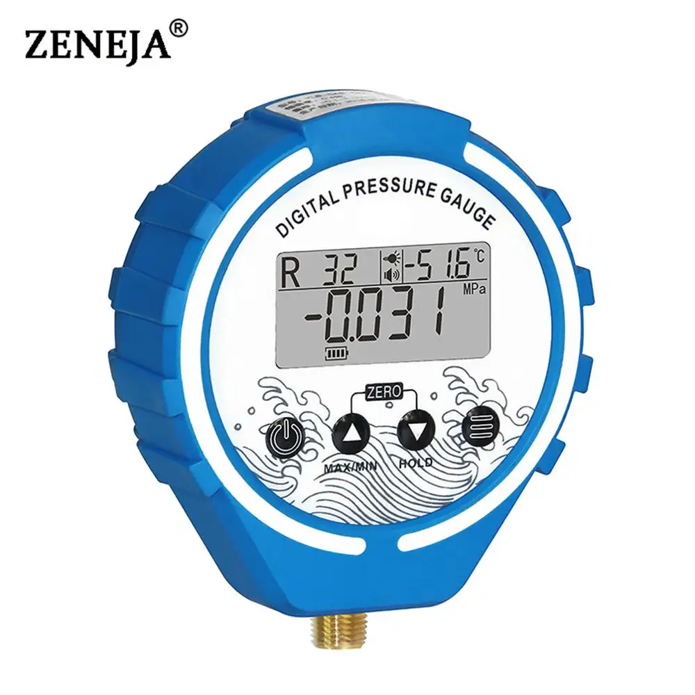 Pressure Gauge Refrigeration Digital Manifold Tester Vacuum Pressure Meter HVAC Temperature Tester Freon Pressure