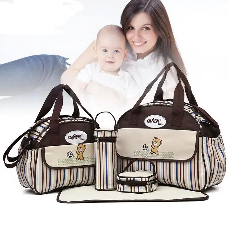 5 шт./компл. сумки для детских подгузников Сумка сумка на плечо мамы модная мам