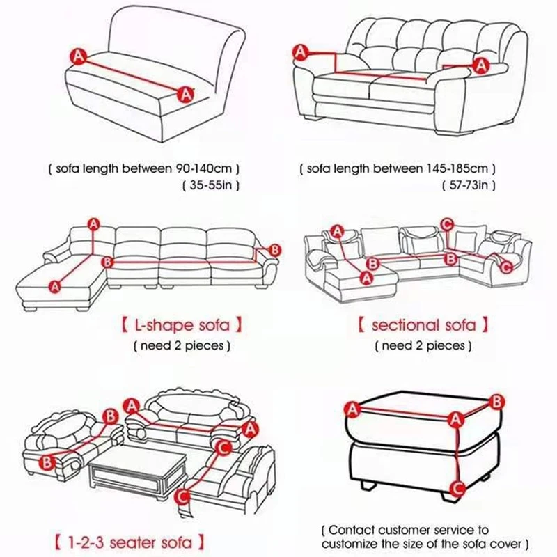 

Sofa Cover Stretch Slipcovers Sofa Sectional Elastic for Living Room Couch Cover Single/Two/Three/Four Seat 0029
