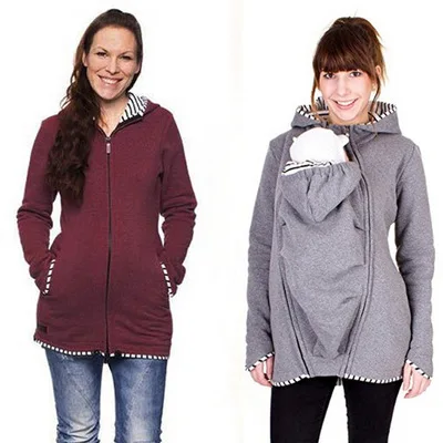 Зимняя куртка для беременных женщин толстовки с длинным рукавом новорожденных