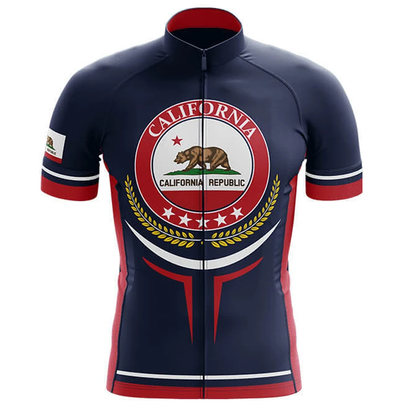 Лето California короткий рукав Pro Велоспорт Джерси горный велосипед одежда Maillot Ropa