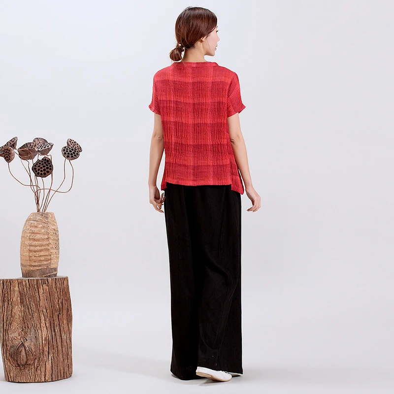 

Unique Design Female Casual Wide Leg Linen Pants L2011097
