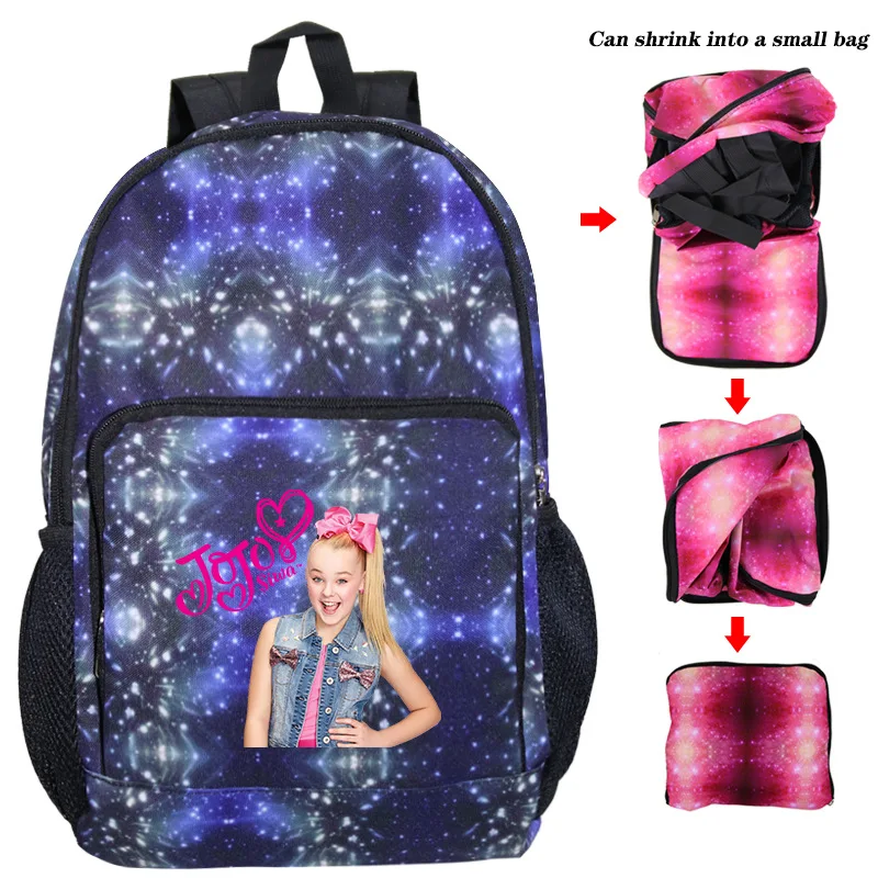 Fashion Jojo Siwa Foldable Casual Backpack Students Daily Rucksack New Bags for Teens Beautiful Men Women Travel Knapsac | Багаж и сумки