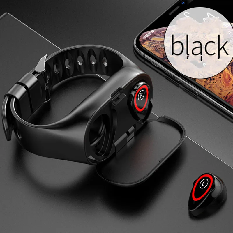 Новейший AI M1 Смарт часы с Bluetooth наушниками монитор сердечного ритма умный Браслет