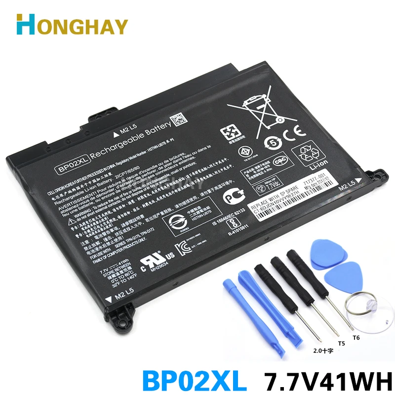 Аккумулятор HONGHAY для ноутбука 41wh 5150 мАч BP02XL HP Pavilion PC 15 AU 849909 850 849569 421 BP02041XL