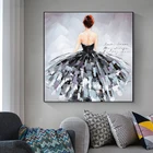 Абстрактная картина маслом классическая танцовщица Плакаты для девочек и принты на холсте, Настенная картина для гостиной, домашний дизайн, Декор