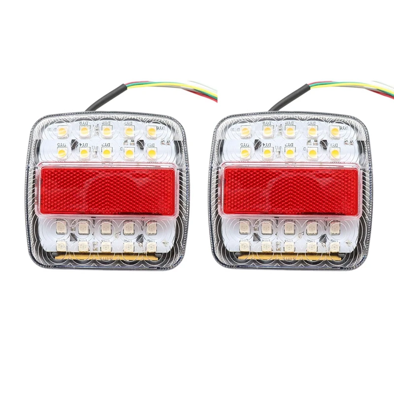 

New12V/24V Truck Rear Tail Light 26 LED Turn Signal Indicator Rear Brake Stop Lamp for Truck, RV, Camper, Boat, Caravans