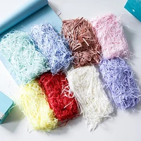 100gbag of shredded paper raffia party gift packaging color crumpled paper raffia diy gift box decoration filling material