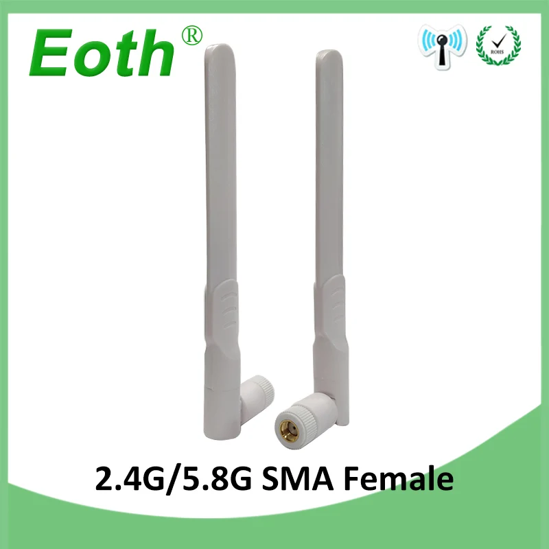 5PCS 2.4GHz 5.8Ghz Dual Band wifi Antenna 8dBi Omni-Directional WIFI aerial SMA female wireless router | Мобильные телефоны и