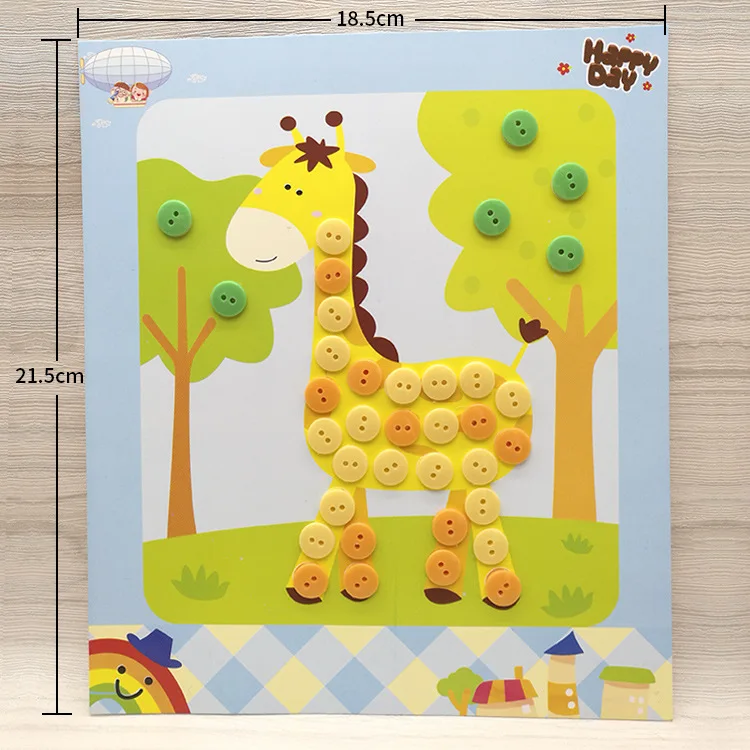 1 шт. детские наклейки на кнопки DIY набор для рисования креативная ручная работа
