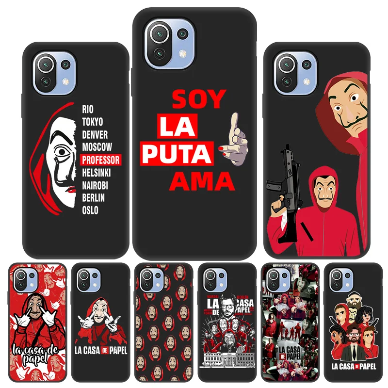 

Spain TV La Casa De Papel Case Xiaomi Mi 11 Lite Case Silicone Funda Xiaomi Mi 11T Pro 10 10T 11 T Pro 11i Note 10 Lite 9T Cover